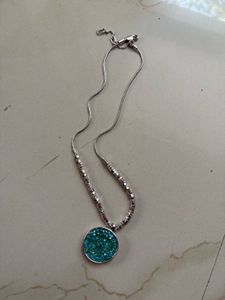 Sparkling Blue Pendant Necklace