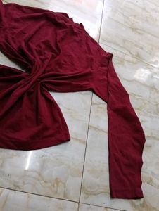 Maroon Long Sleeve Top
