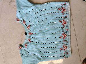 🌸 Beautiful Mint Green Ghagra Choli Set 🌸