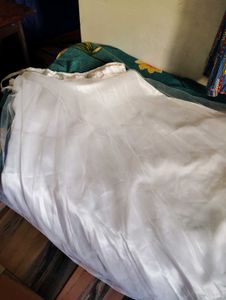 Elegant White Embroidered Blouse &amp; Skirt Set