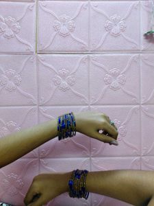 Blue &amp; Gold Bangle Set