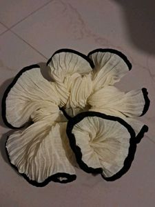 Cream Flower Scrunchie
