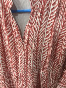 Chic Red &amp; White Printed Midi Dress