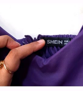 SHEIN Purple Ruched Dress