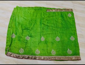 Vibrant Green Embroidered Saree