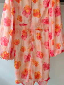 Floral Print Ruched Mini Dress