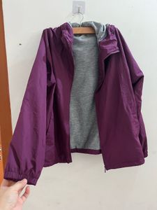 Uniqlo Purple Hooded Lightweight Jacket