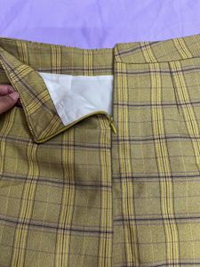 Plaid Button-Front Mini Skirt