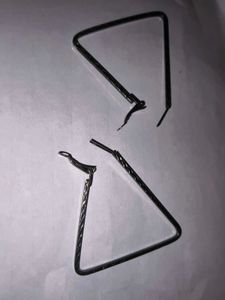 Geometric Triangle Hoop Earrings