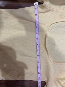 Zara Yellow Square Neck Top