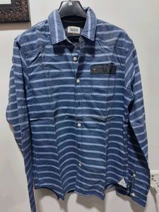 Tommy Hilfiger Striped Denim Shirt size M 40inch