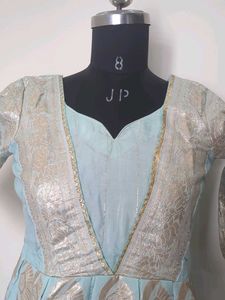 Elegant Blue &amp; Silver Kurta