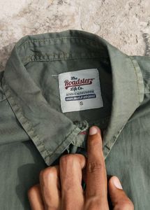 "Roadster Olive Green Casual Shirt