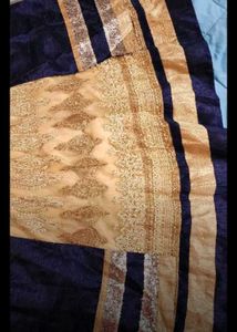 Elegant Navy &amp; Gold Ethnic Dress