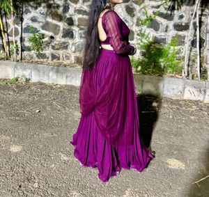 Elegant Purple Lehenga Choli Set