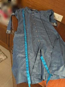 Soch Denim print Cotton Kurta