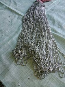 Silver Seed Bead Necklace