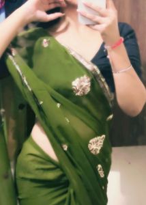 y2k Elegant sawan special Green Saree