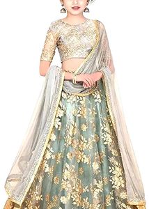 Embroidered Lehenga, Choli and Dupatta Set
