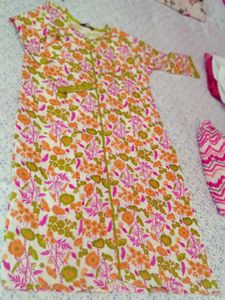 Floral Print Kurta with Pants Set