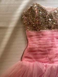 Sparkling Pink Tulle Ball Gown