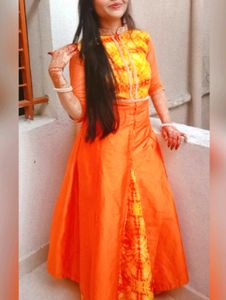 Haldi Wear 2 Piece Ethnic Outfit For Women