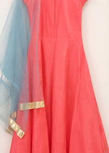 Beautiful Orange Ethnic Dress with Dupatta