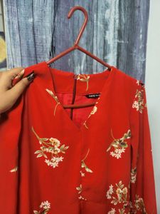 Red Floral Dress