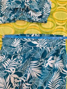 Tropical Print Two-Piece Set