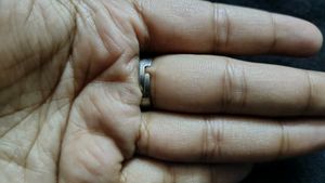 Silver Oxidised Adjustable Flower Mirror Ring