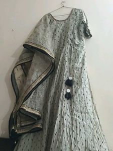 new pretty gown with dupatta