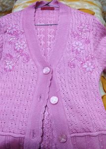 Pink Embroidery Cardigan 😍