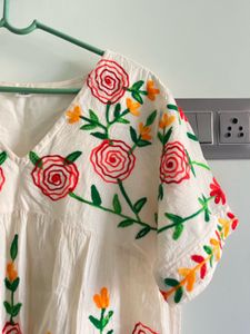 Embroidered Cotton Kurta