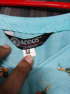 Beautiful Blue Embroidered Gown length 53