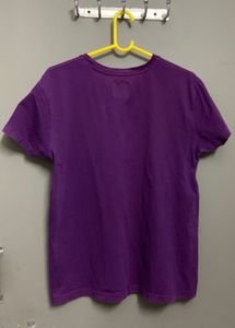 Purple Owl Graphic Pure Cotton T-Shirt