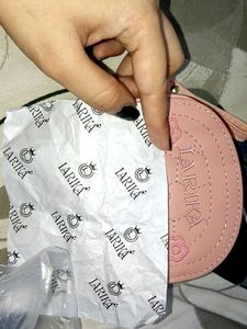 Cute Pink Floral Wallet with Wrist Strap