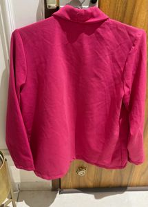 Pink Casual Blazer