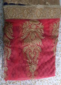 Elegant Embroidered Dress Material Set