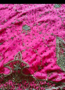 Vibrant Pink Embroidered Lehenga Skirt