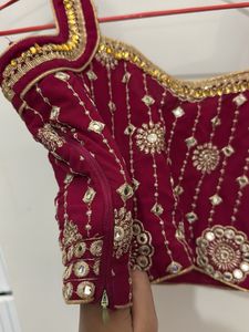 Lehnga with Embroidered Maroon Blouse
