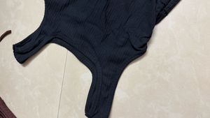 Black Drawstring Crop Top