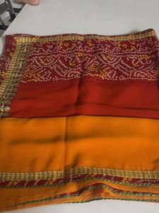 Vibrant Ombre Bandhani Saree