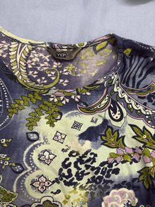 Boho y2k Paisley Print Long sleeve Top with sequin