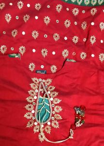 Embellished Red Kurta