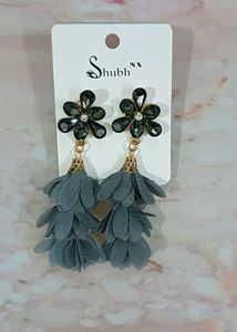 New Floral Tassel Drop Earrings