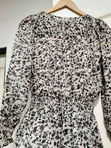 Chiffon Chic Floral Print Peplum Blouse