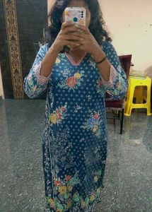 Beautiful Blue Floral Kurta