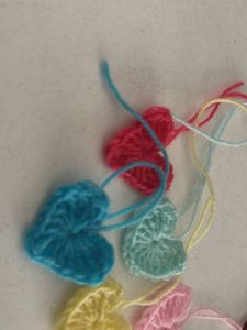 Handmade Crochet Heart Appliques