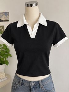 Black &amp; White Crop Top