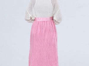 Pink Pleated Skirt